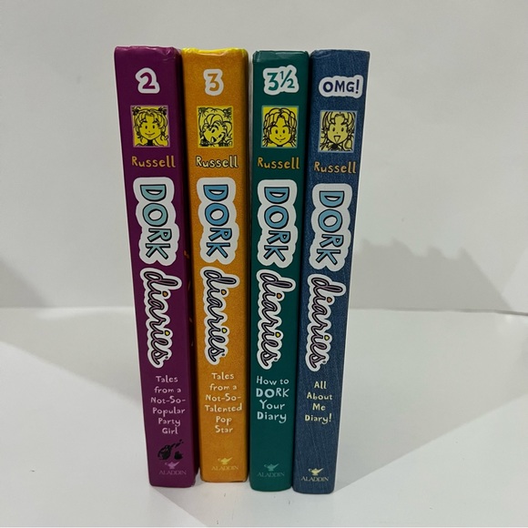 Lot of Dork Diaries Hard Cover Books 2, 3, 3 1/2, OMG! by Rachel Renee Russell - Picture 3 of 6